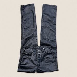 Vintage Rockies Rocky Mountain Faux Black Leather Jeans 28/7 - Size 26 x 36